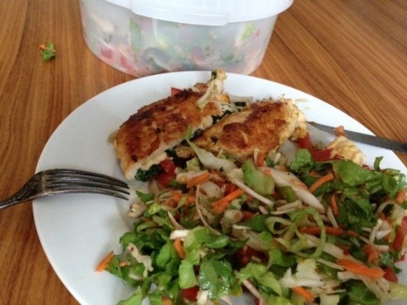 Stuffed chicken with cheese, spinach, onions and tomatoes.jpg