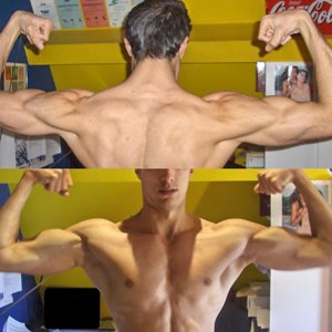 Back en Front Double Biceps