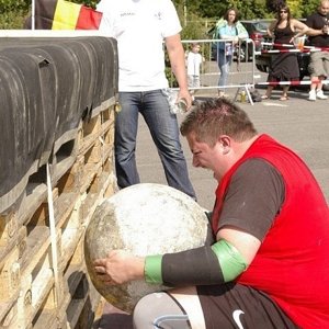 Lappen van de 125kg stone