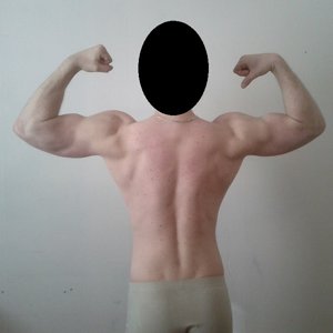 Rear double biceps