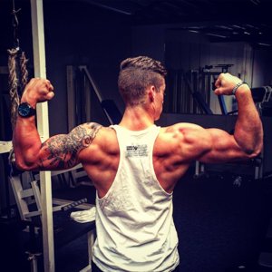 rear double biceps