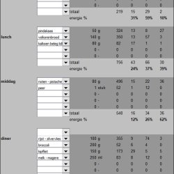 voedingsschema