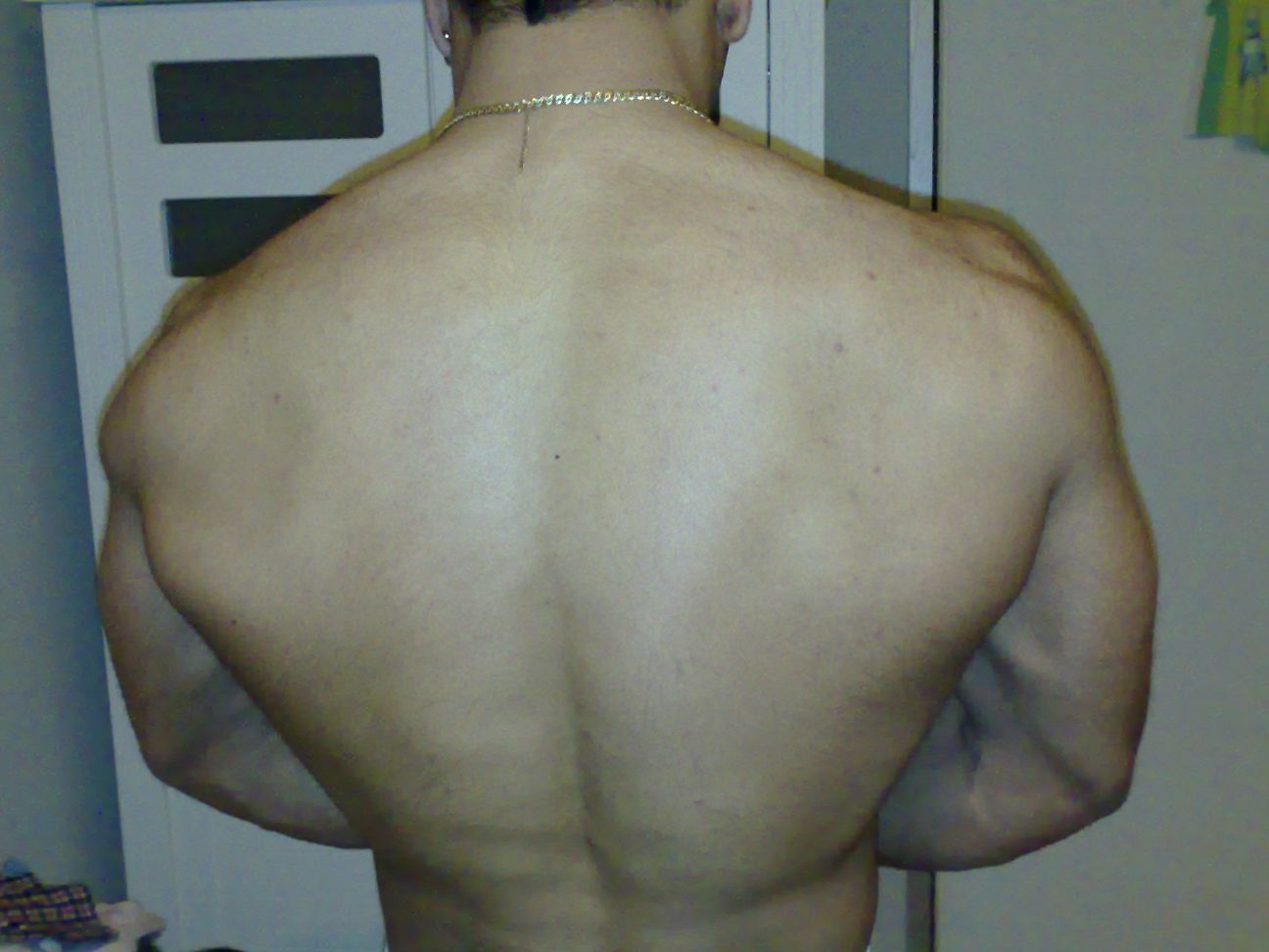 me rug.. beetje aangespannen...