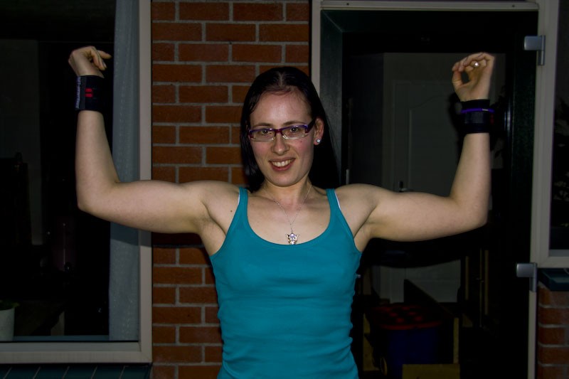 Mijn schouders en borst.