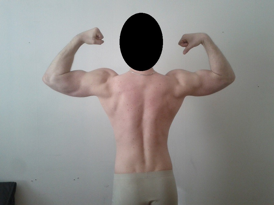 Rear double biceps