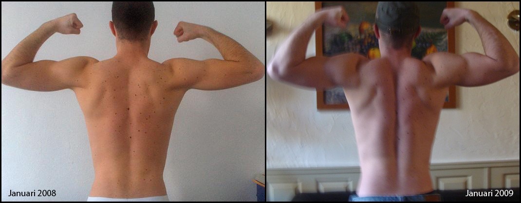 Vergelijking rug jan '08 - jan '09